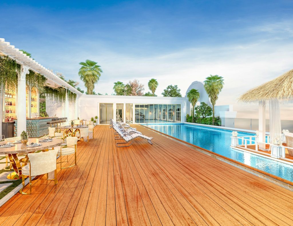 Indoor to Outdoor Sky Pool